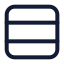 Rows icon with stroke standard style