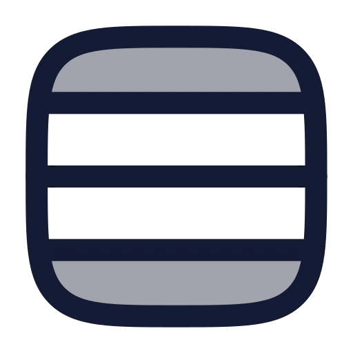 Rows 02 Icon in Duotone Rounded style