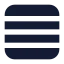 Rows icon with solid standard style