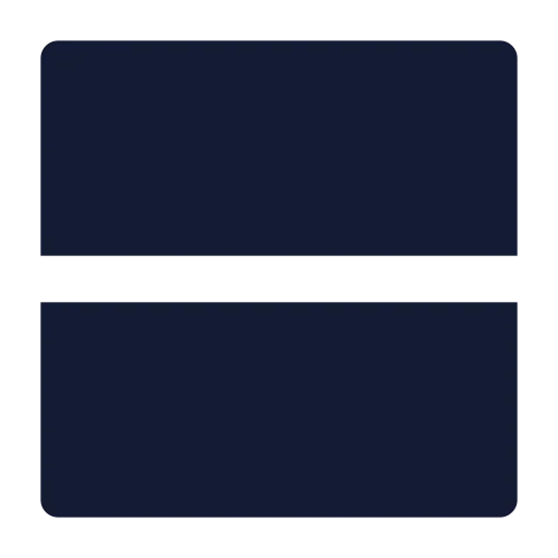 Rows 2 Icon in Solid Sharp style