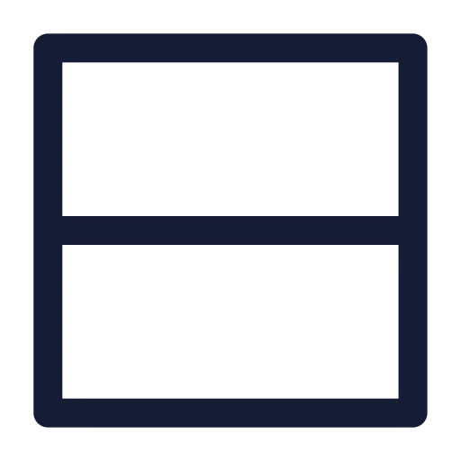 Rows 2 Icon in Stroke Sharp style