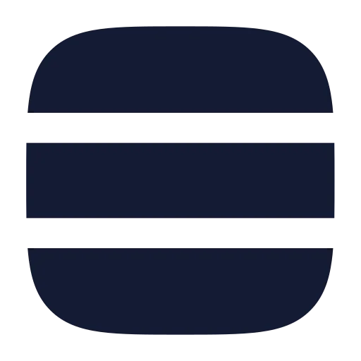 Rows 3 Icon in Solid Rounded style