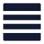 Rows icon with solid sharp style