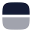 Rows icon with bulk rounded style