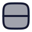 Rows 2 icon with duotone rounded style