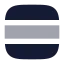 Rows 3 icon with bulk rounded style