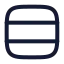 Rows 3 icon with stroke rounded style