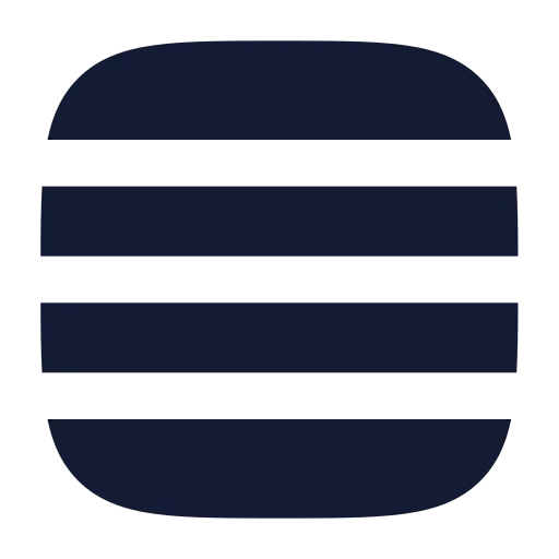 Rows 4 Icon in Solid Rounded style