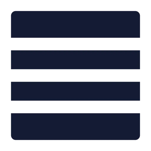 Rows 4 Icon in Solid Sharp style