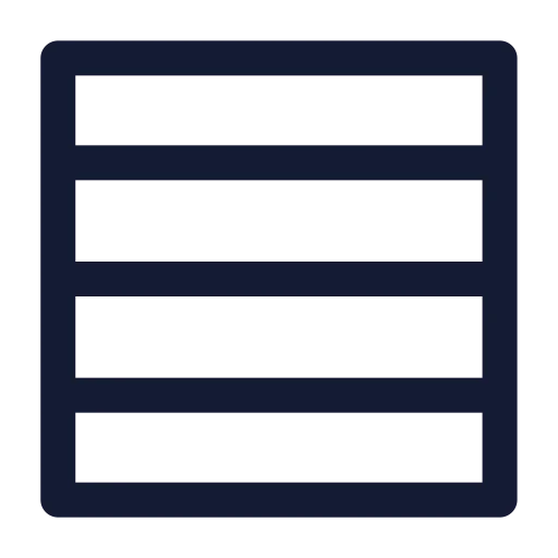 Rows 4 Icon in Stroke Sharp style