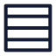 Rows 4 icon with stroke sharp style