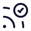 Rssconnected icon with stroke rounded style