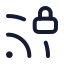 Rsslocked icon with stroke rounded style
