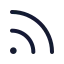 Rss icon with stroke rounded style