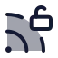 Rssunlocked icon with duotone standard style