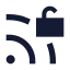 Rssunlocked icon with solid sharp style