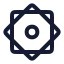 Rubelhizb icon with stroke rounded style