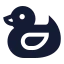 Rubberduck icon with solid sharp style