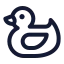 Rubberduck icon with stroke rounded style