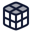 Rubikscube icon with duotone rounded style