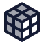 Rubikscube icon with duotone standard style