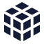 Rubikscube icon with solid standard style