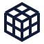 Rubikscube icon with stroke standard style