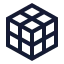 Rubikscube icon with stroke standard style