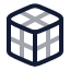 Rubikscube icon with twotone rounded style
