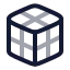 Rubikscube icon with twotone rounded style