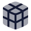 Rubikscube icon with bulk rounded style