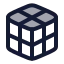 Rubikscube icon with duotone rounded style
