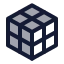 Rubikscube icon with duotone standard style