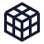 Rubikscube icon with stroke standard style