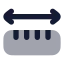 Rulerdimensionline icon with bulk rounded style