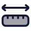 Rulerdimensionline icon with duotone rounded style