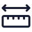 Rulerdimensionline icon with stroke standard style