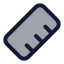 Ruler icon with duotone standard style