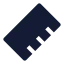 Ruler icon with solid sharp style