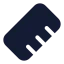 Ruler icon with solid standard style