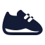 Runningshoes icon with solid rounded style