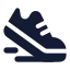 Runningshoes icon with solid rounded style