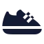 Runningshoes icon with solid sharp style