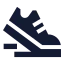 Runningshoes icon with solid sharp style