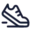 Runningshoes icon with stroke rounded style
