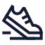 Runningshoes icon with stroke sharp style