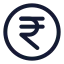 Rupeecircle icon with stroke rounded style