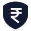 Rupeeshield icon with solid sharp style