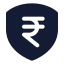 Rupeeshield icon with solid standard style