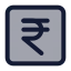 Rupeesquare icon with duotone standard style